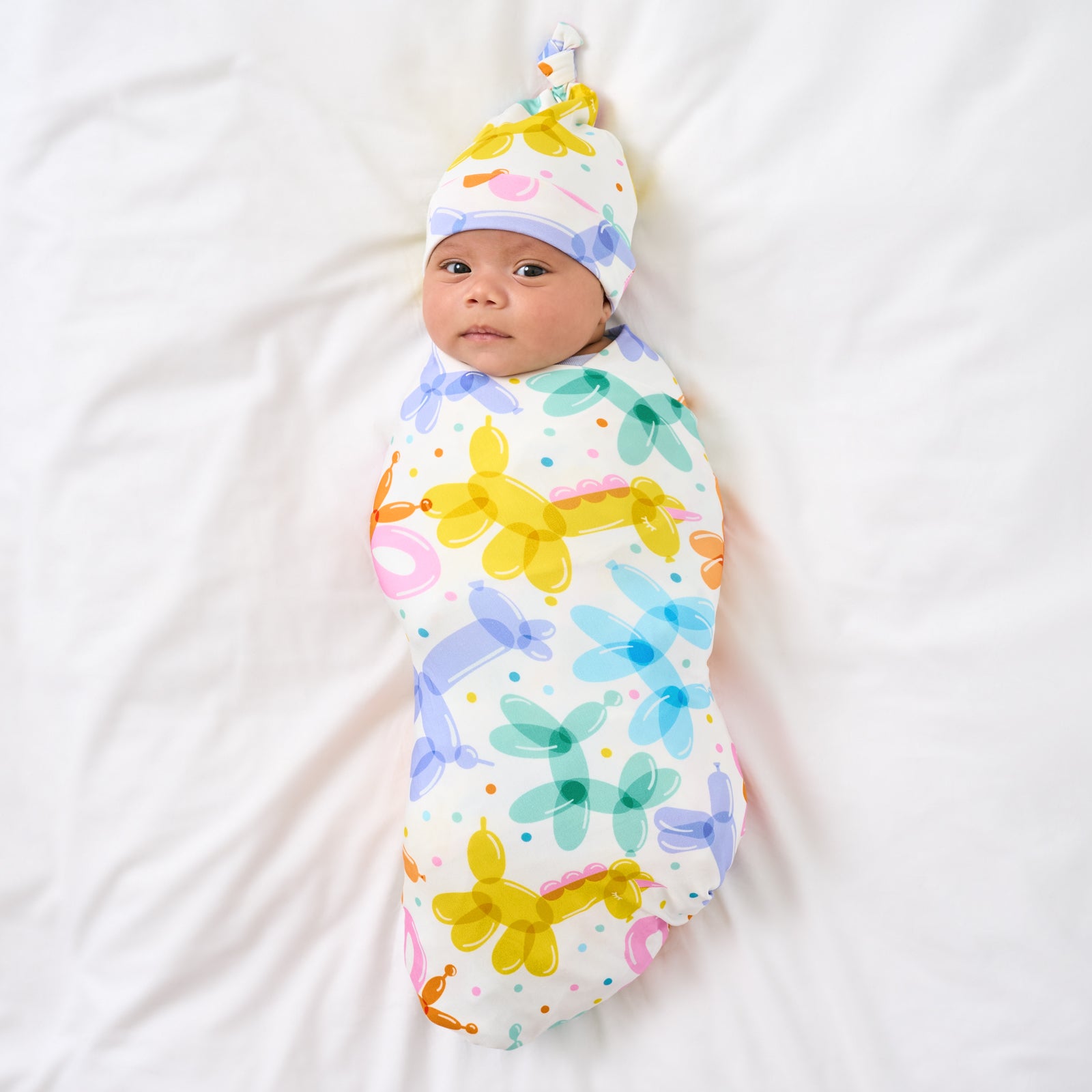 Balloon Bash Swaddle & Hat Set