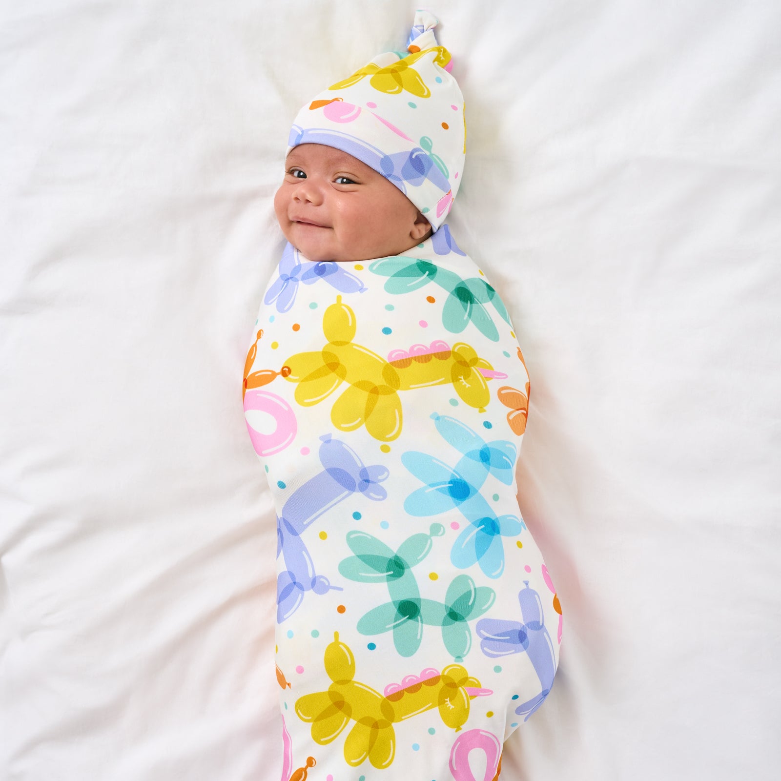 Balloon Bash Swaddle & Hat Set - Image 2