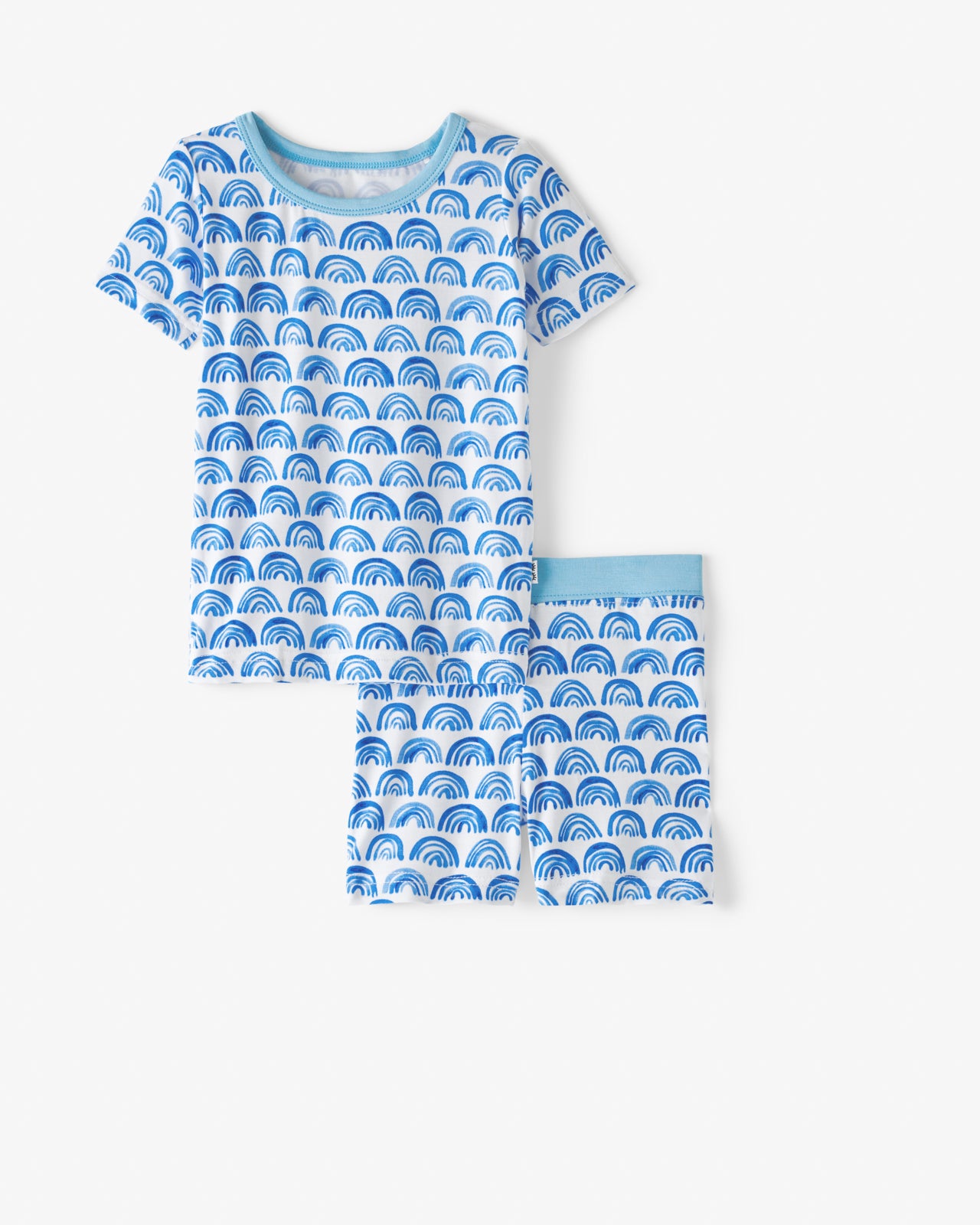 Blue Rainbows Two-Piece Short Sleeve & Shorts Pajama Set - Image 4