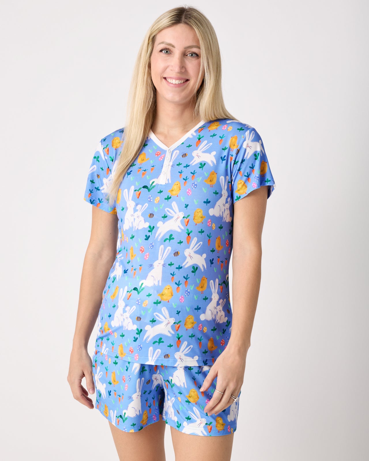 Bunny Patch Women's Short Sleeve Pajama Top - Image 2
