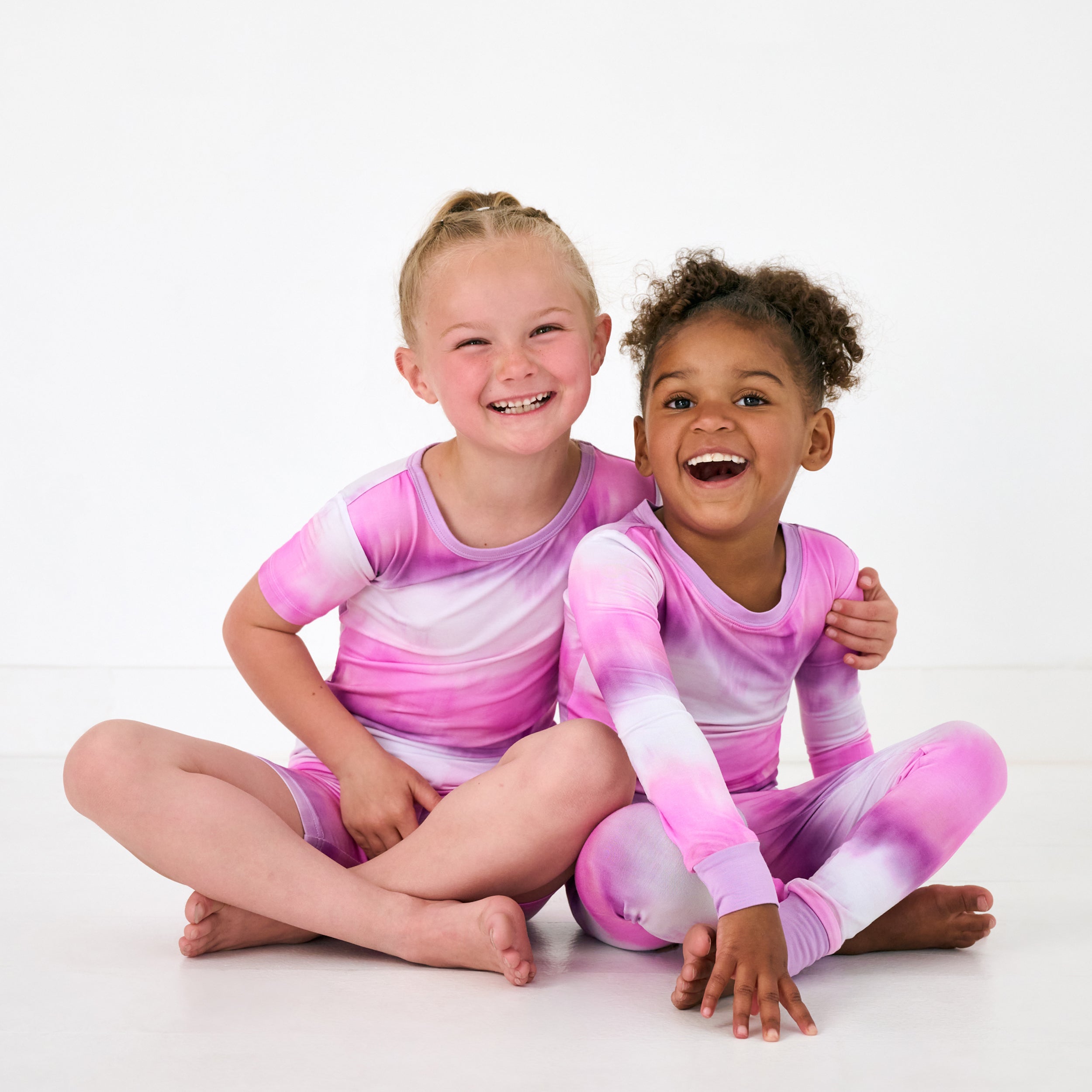 Pink Cosmic Mist Two-Piece Short Sleeve & Shorts Pajama Set - Image 6