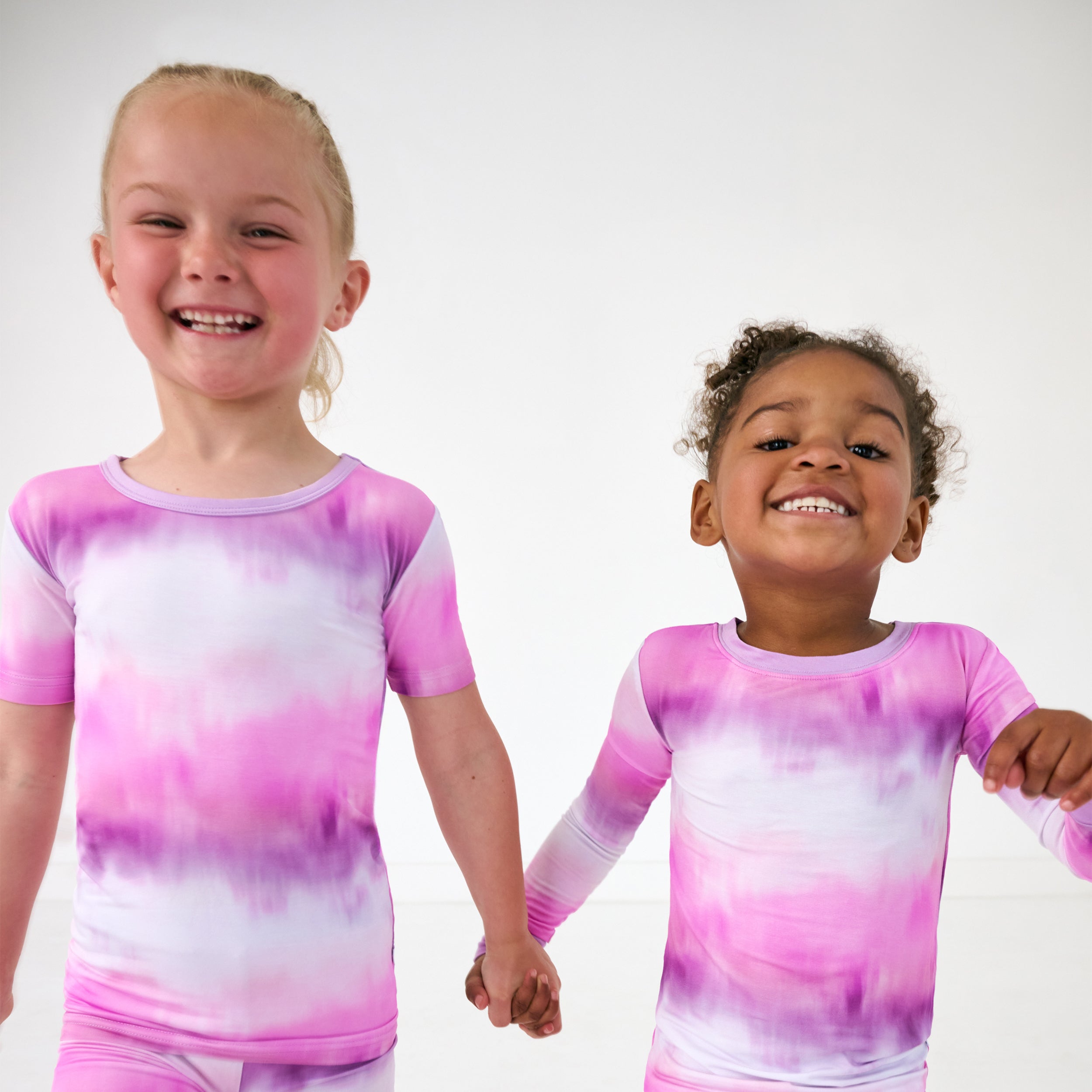 Pink Cosmic Mist Two-Piece Short Sleeve & Shorts Pajama Set - Image 3