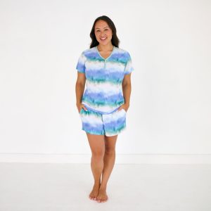 Blue Cosmic Mist Women's Pajama Shorts