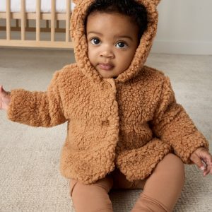 Chestnut Brown Sherpa Baby Jacket