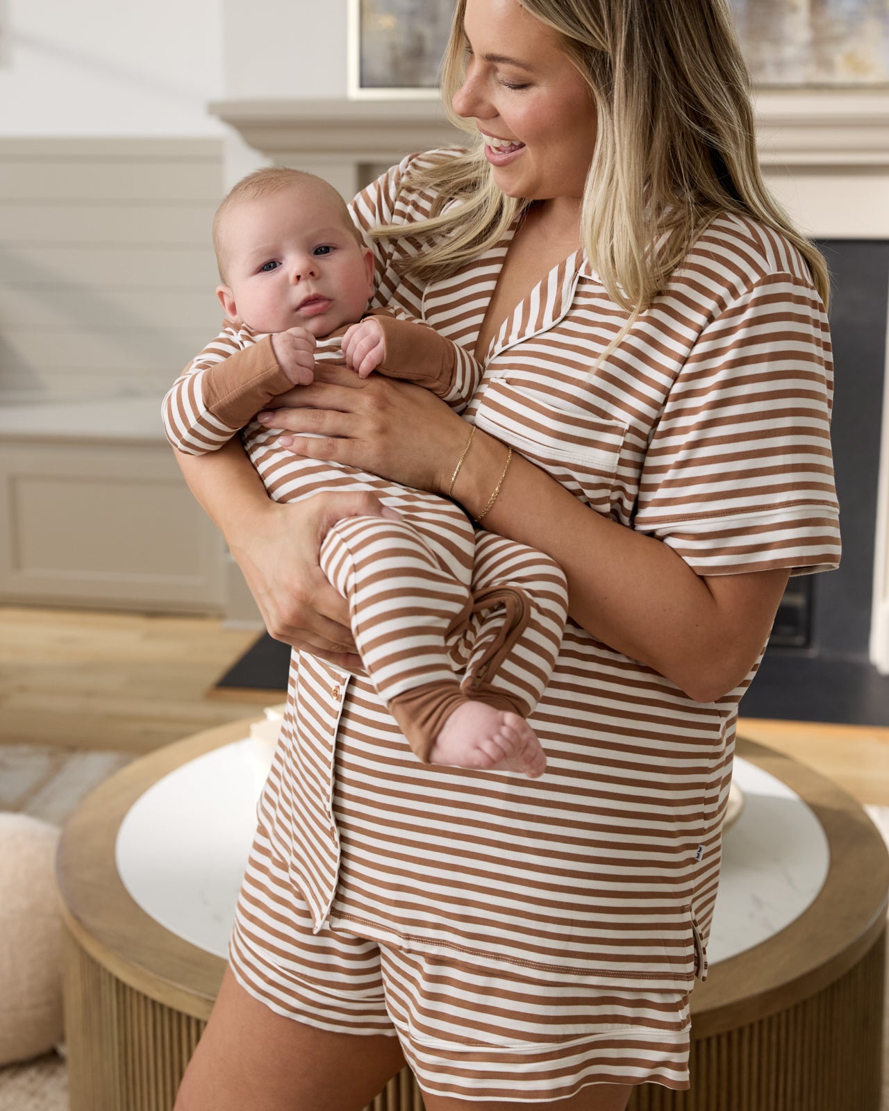 Chestnut Brown Stripe Women's Pajama Set - Image 2