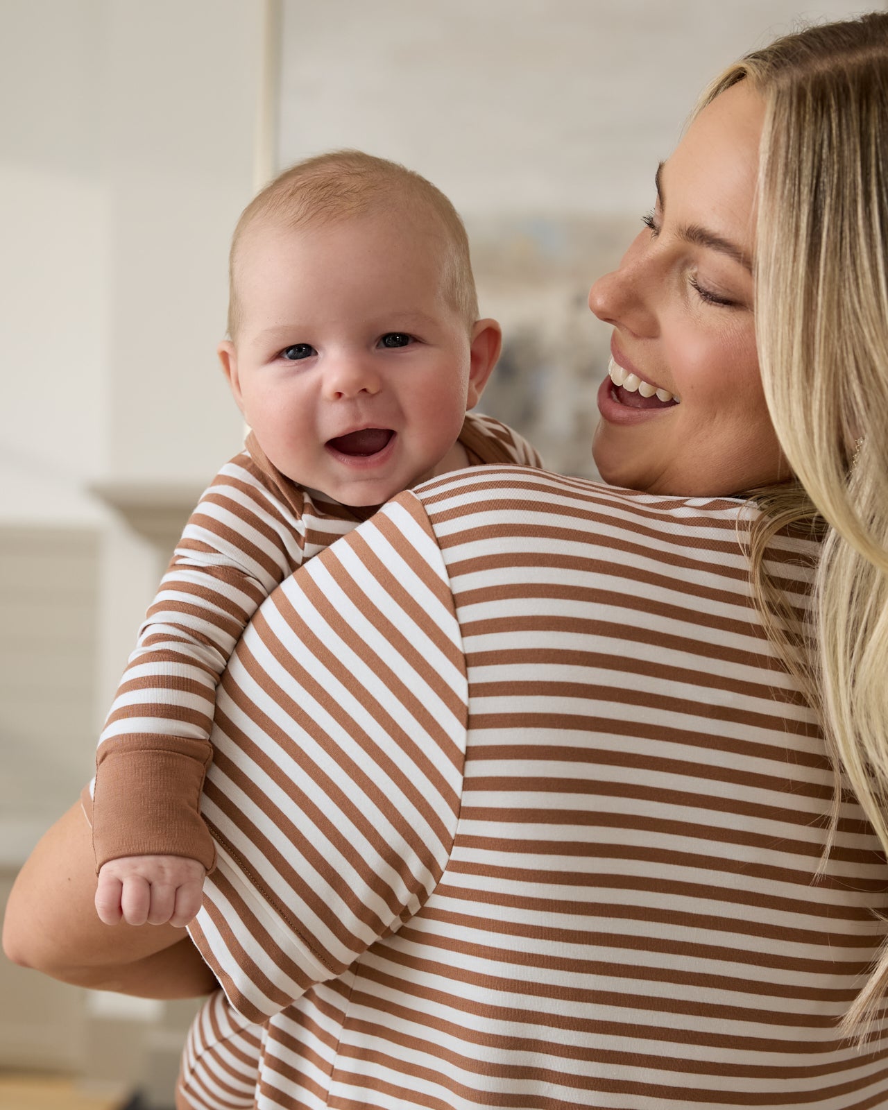 Chestnut Brown Stripe Women's Pajama Set - Image 3