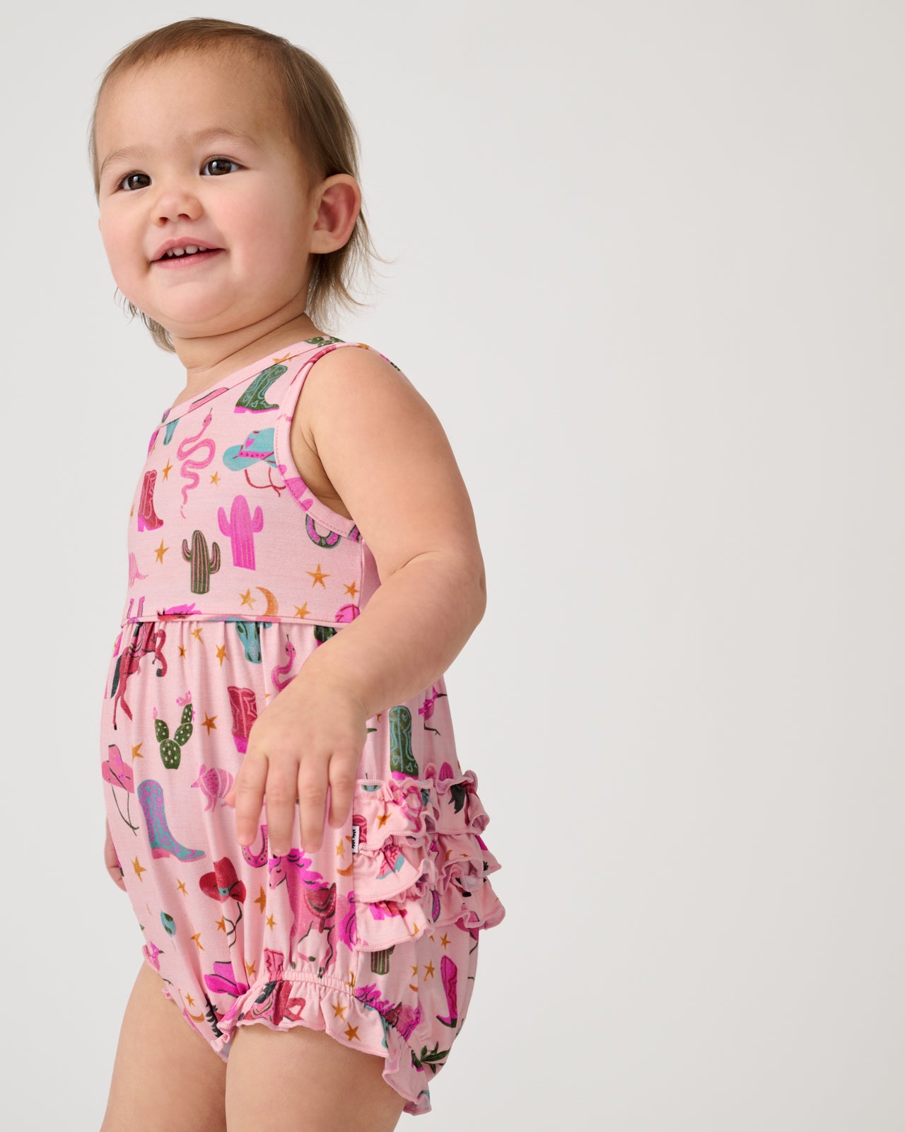 Pink Rancher Roundup Bubble Romper - Image 2