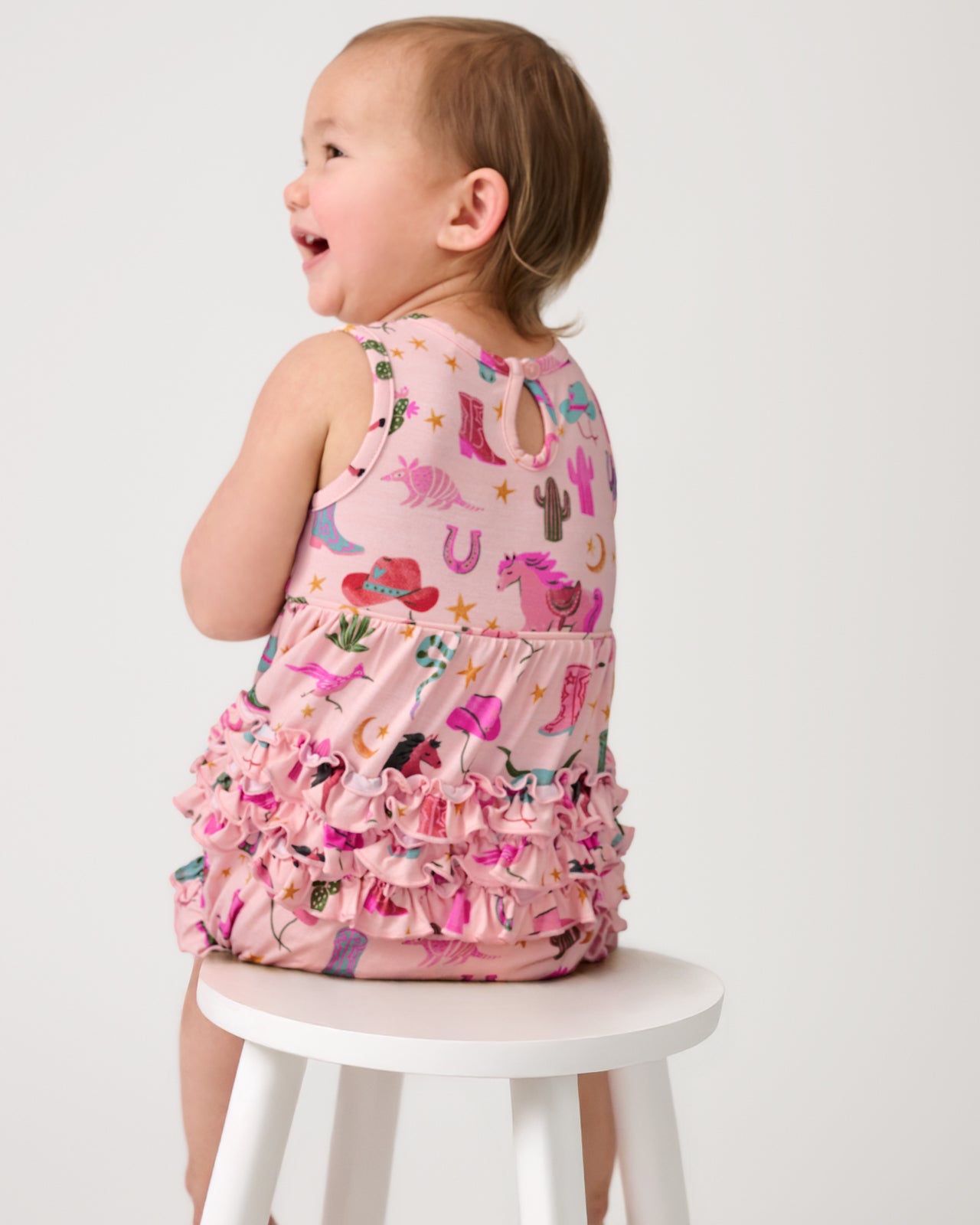 Pink Rancher Roundup Bubble Romper - Image 5