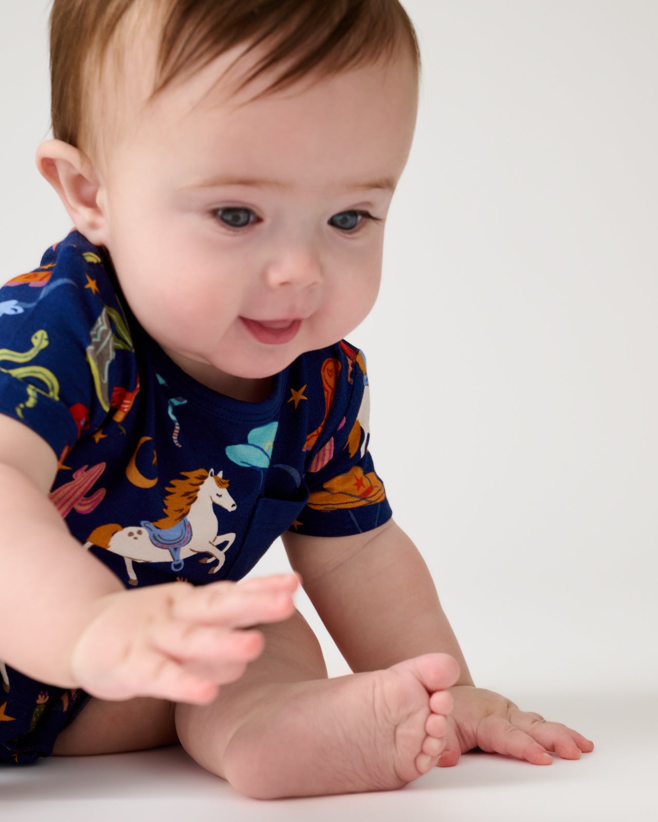 Blue Rancher Roundup Pocket Shorty Romper - Image 3