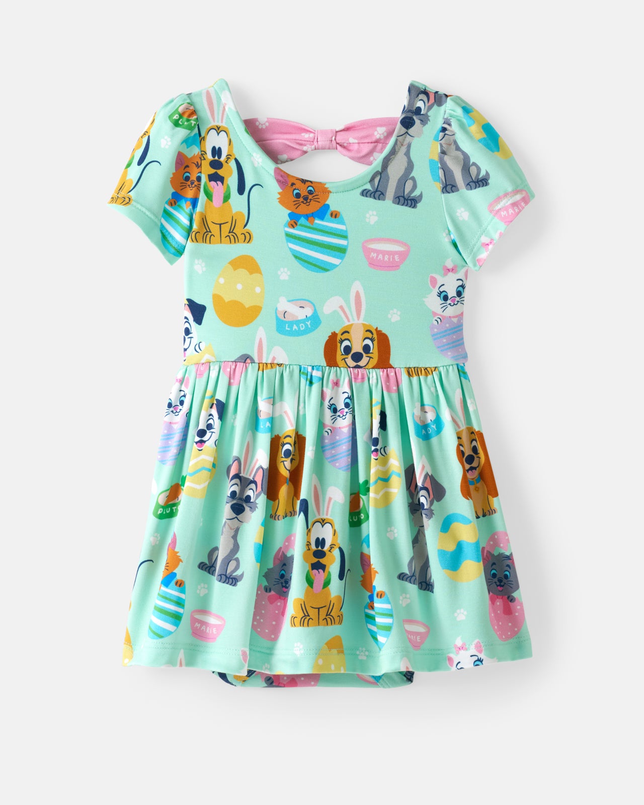 Disney Peekaboo Pets Bow Back Skater Dress with Bodysuit - Image 5