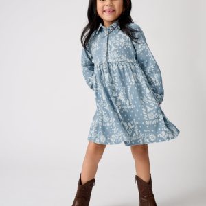 Bandana Blues Denim Shirt Dress
