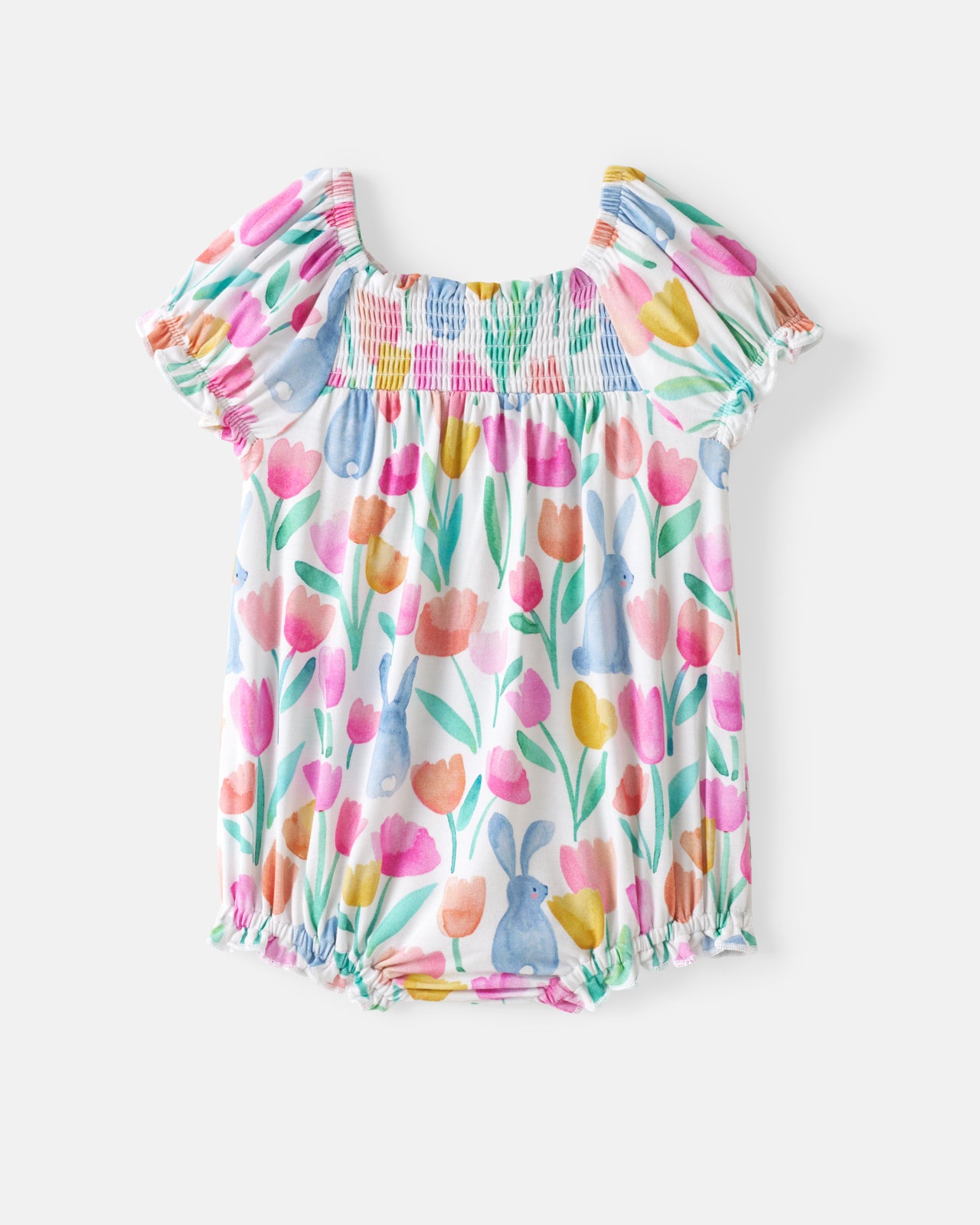 Garden Hop Smocked Bubble Romper - Image 6