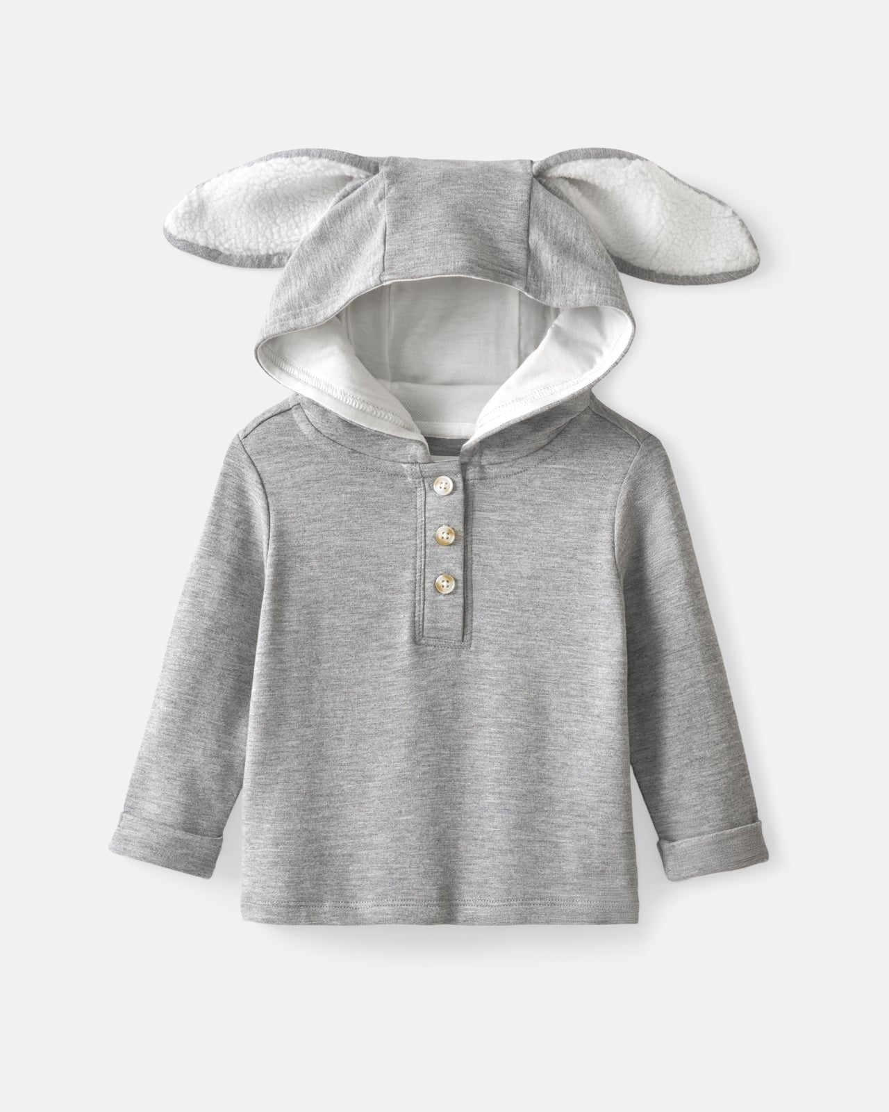 Heather Gray Bunny Pullover Hoodie - Image 7