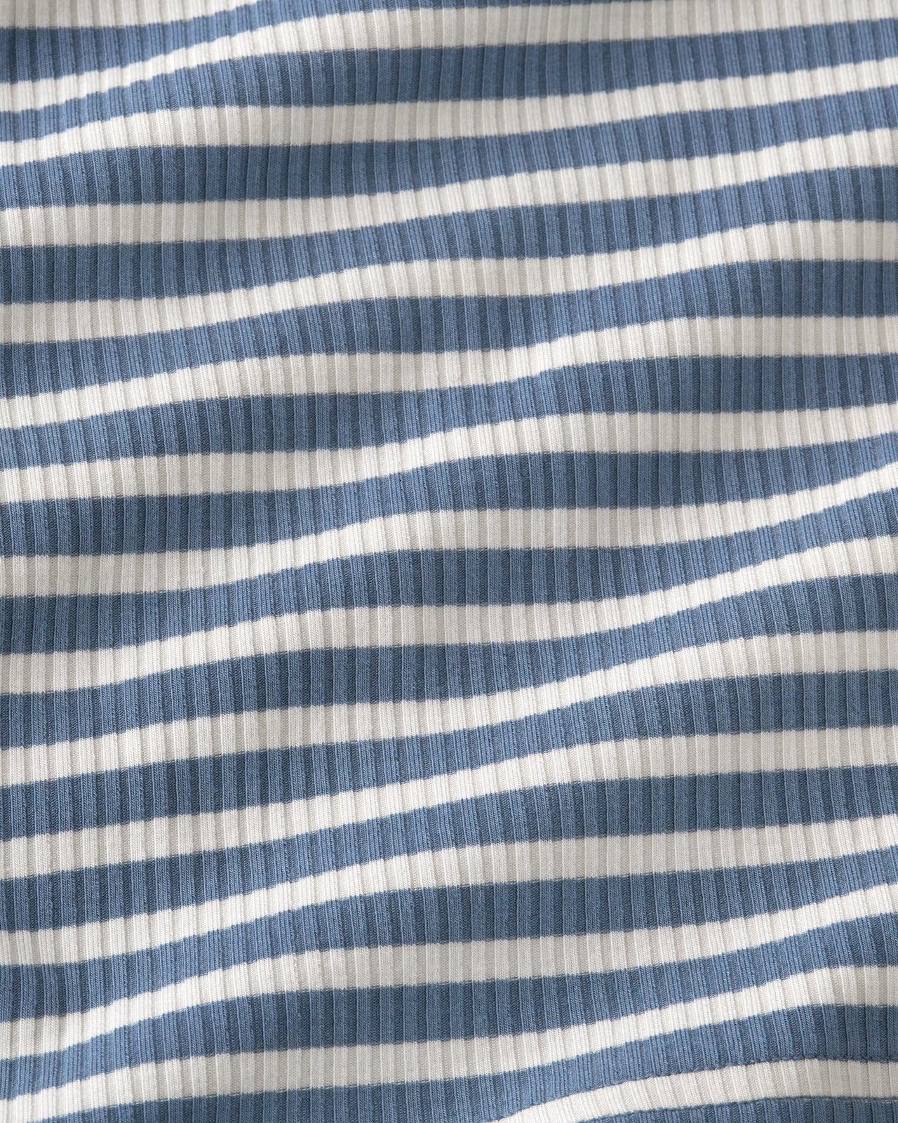 Infinite Blue Stripe Ribbed Ruffle Tank - Image 6