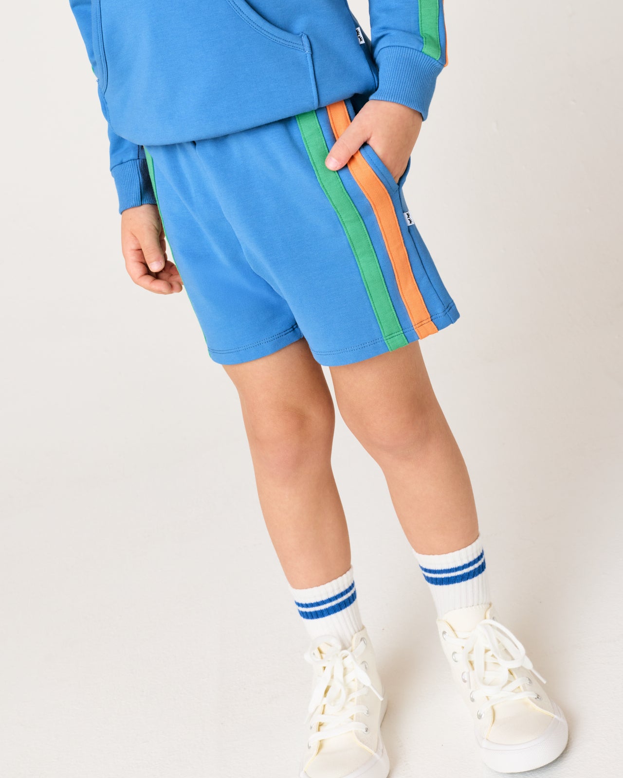 Major Blue Side Stripe Shorts - Image 4