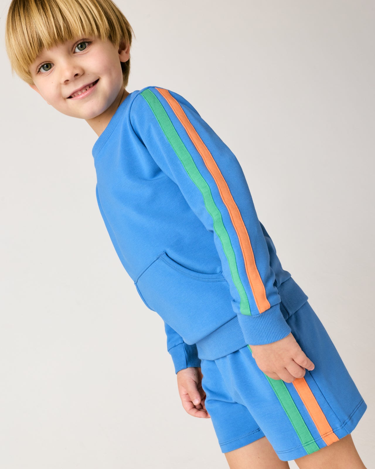 Major Blue Side Stripe Shorts - Image 3