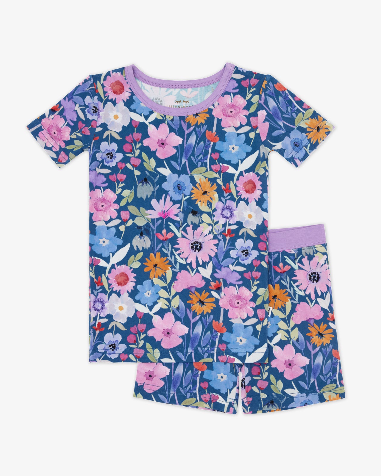 Dusk Blooms Two-Piece Short Sleeve & Shorts Pajama Set - Image 5