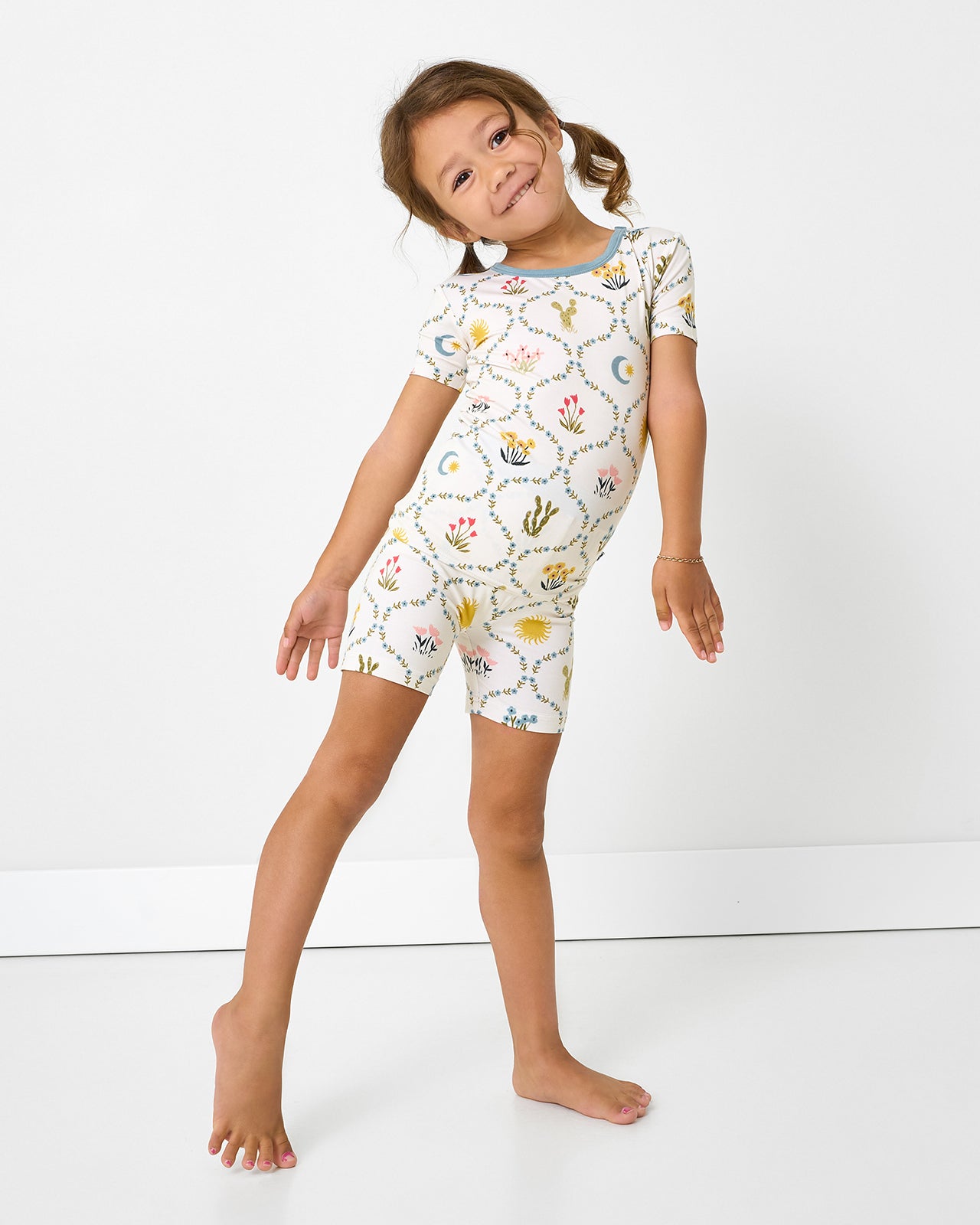 Desert Meadow Two-Piece Short Sleeve & Shorts Pajama Set