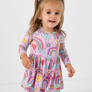 Disco Rainbows Skater Dress with Bodysuit