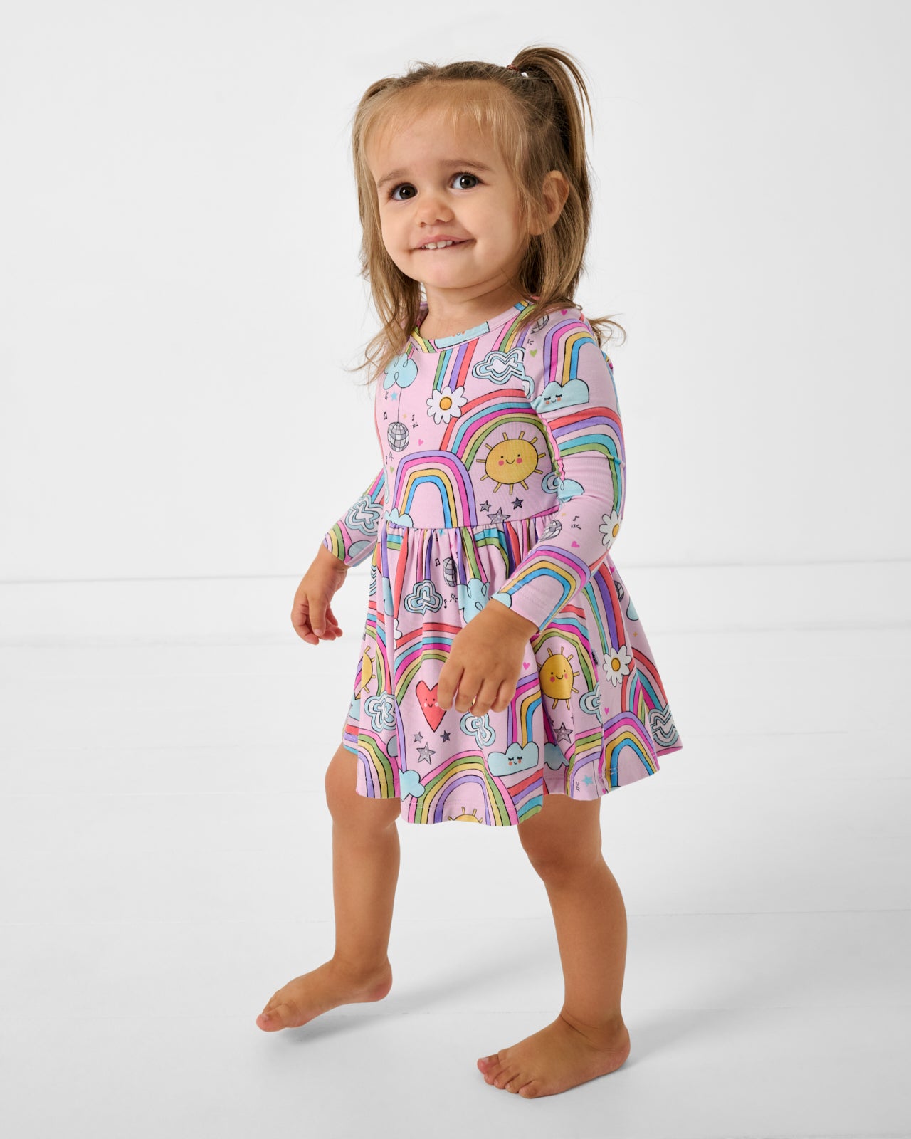 Disco Rainbows Skater Dress with Bodysuit - Image 2