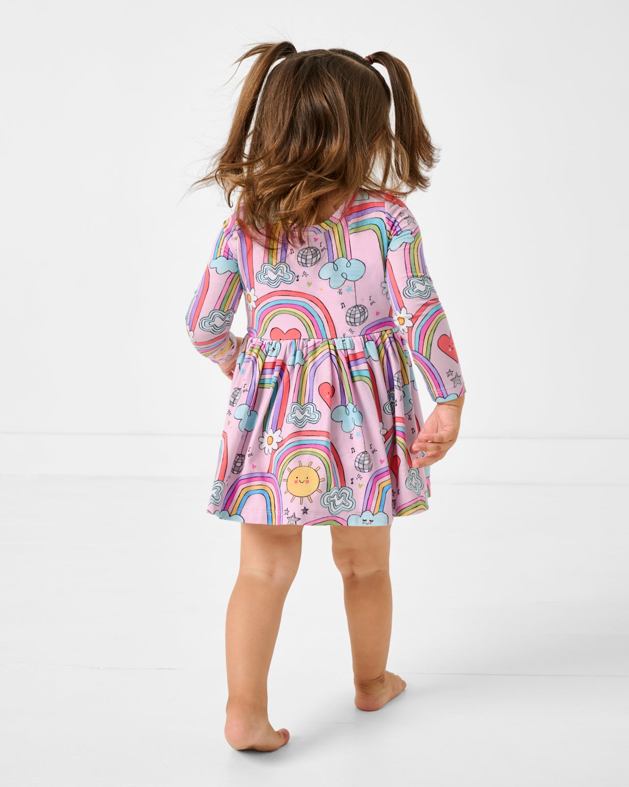 Disco Rainbows Skater Dress with Bodysuit - Image 3