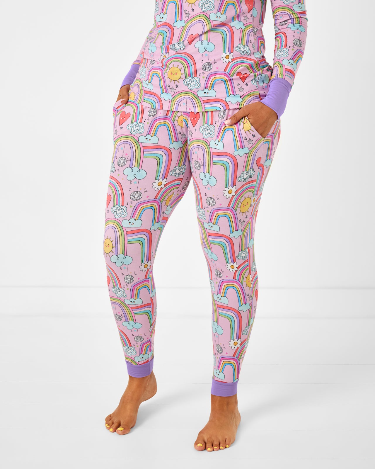 Disco Rainbows Women's Pajama Pants - Image 3