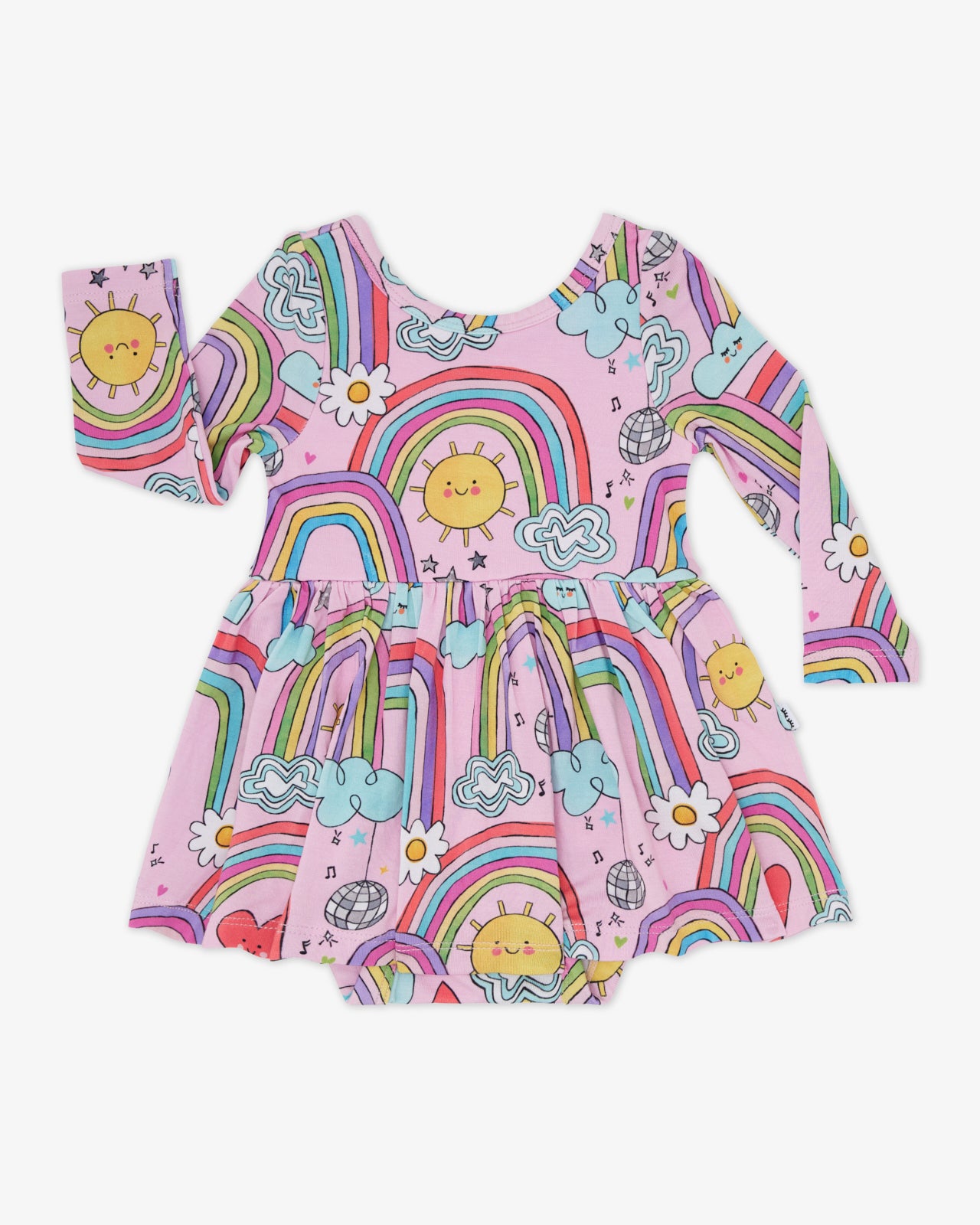 Disco Rainbows Skater Dress with Bodysuit - Image 5