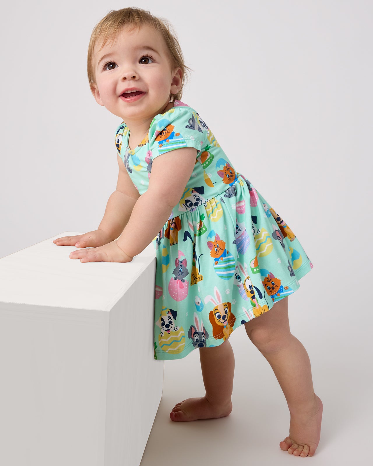 Disney Peekaboo Pets Bow Back Skater Dress with Bodysuit - Image 3