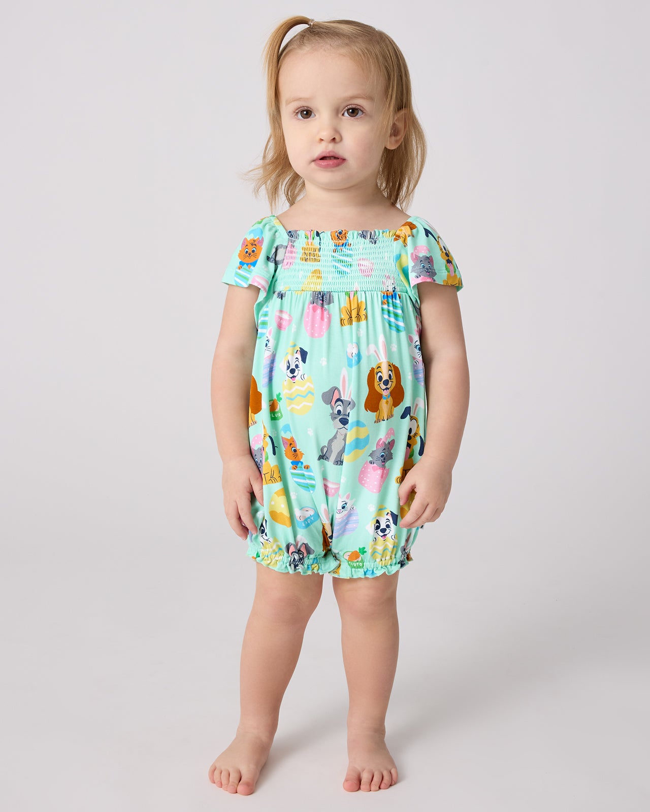 Disney Peekaboo Pets Smocked Flutter Romper - Image 3