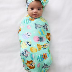 Disney Peekaboo Pets Swaddle & Luxe Bow Headband Set