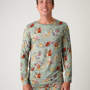 Disney Simba's Safari Men's Long Sleeve Pajama Top