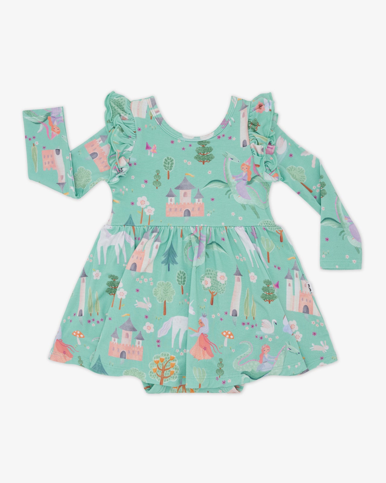 Enchanted Fairytale Flutter Twirl Dress with Bodysuit - Image 4