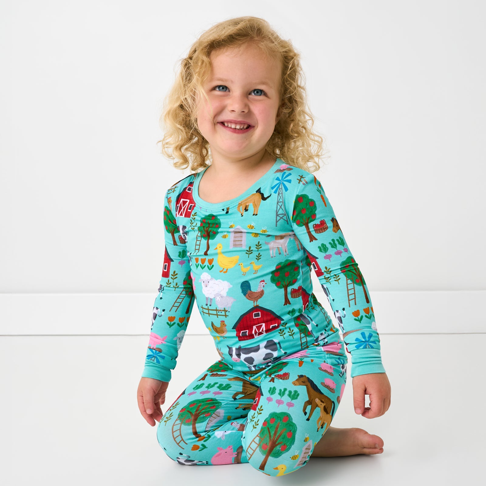 Blue Farm Fam Two-Piece Pajama Set - Image 2