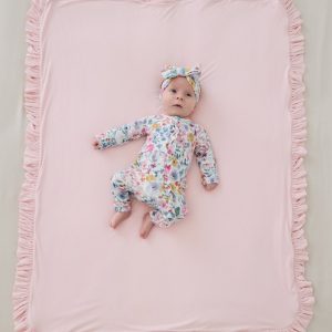 Prima Pink Ribbed Ruffle Mini Cloud Blanket?