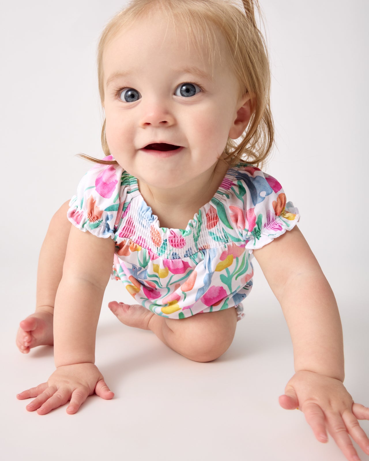Garden Hop Smocked Bubble Romper - Image 4