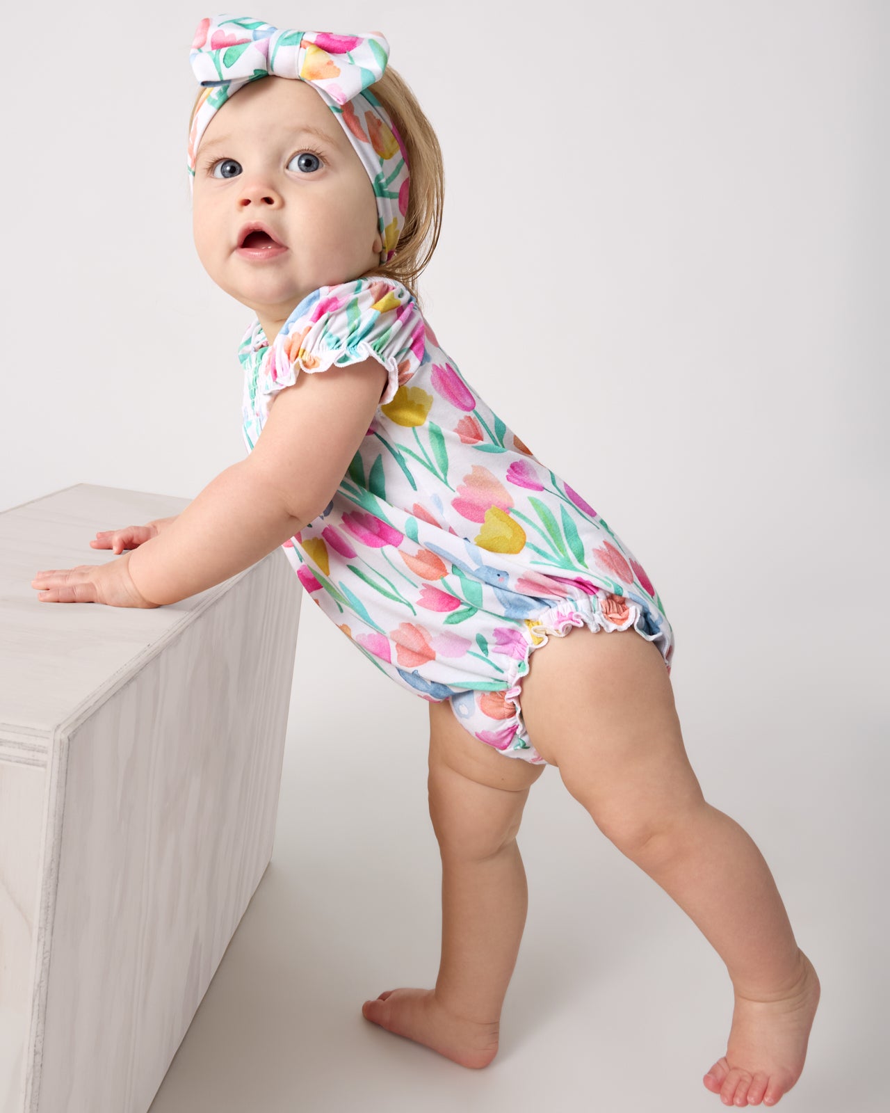 Garden Hop Smocked Bubble Romper - Image 3