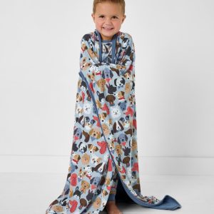 Gray Puppy Parade Large Cloud Blanket?