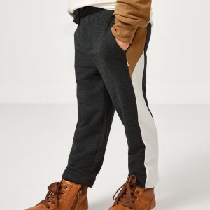 Heather Black Panel Jogger