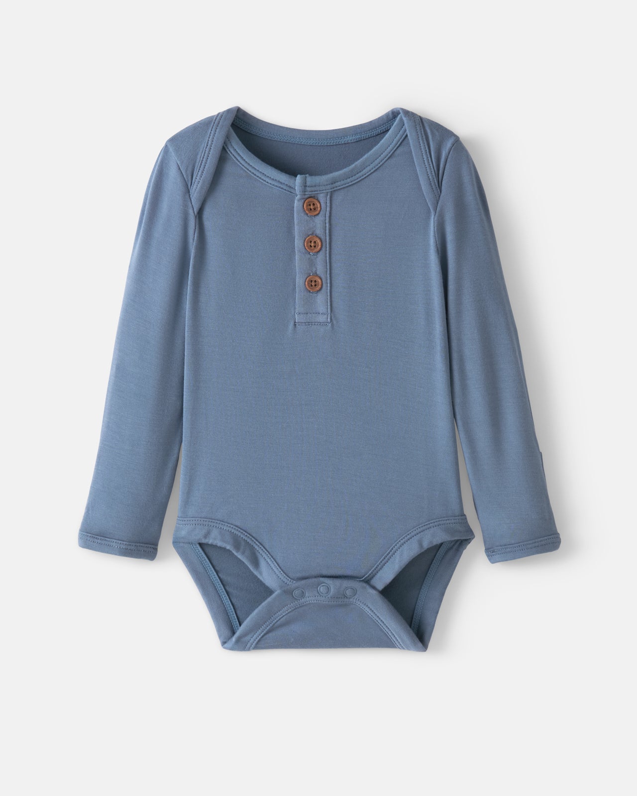Hazy Blue Henley Bodysuit - Image 2
