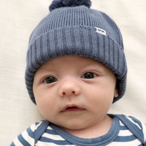 Hazy Blue Sweater Beanie Hat