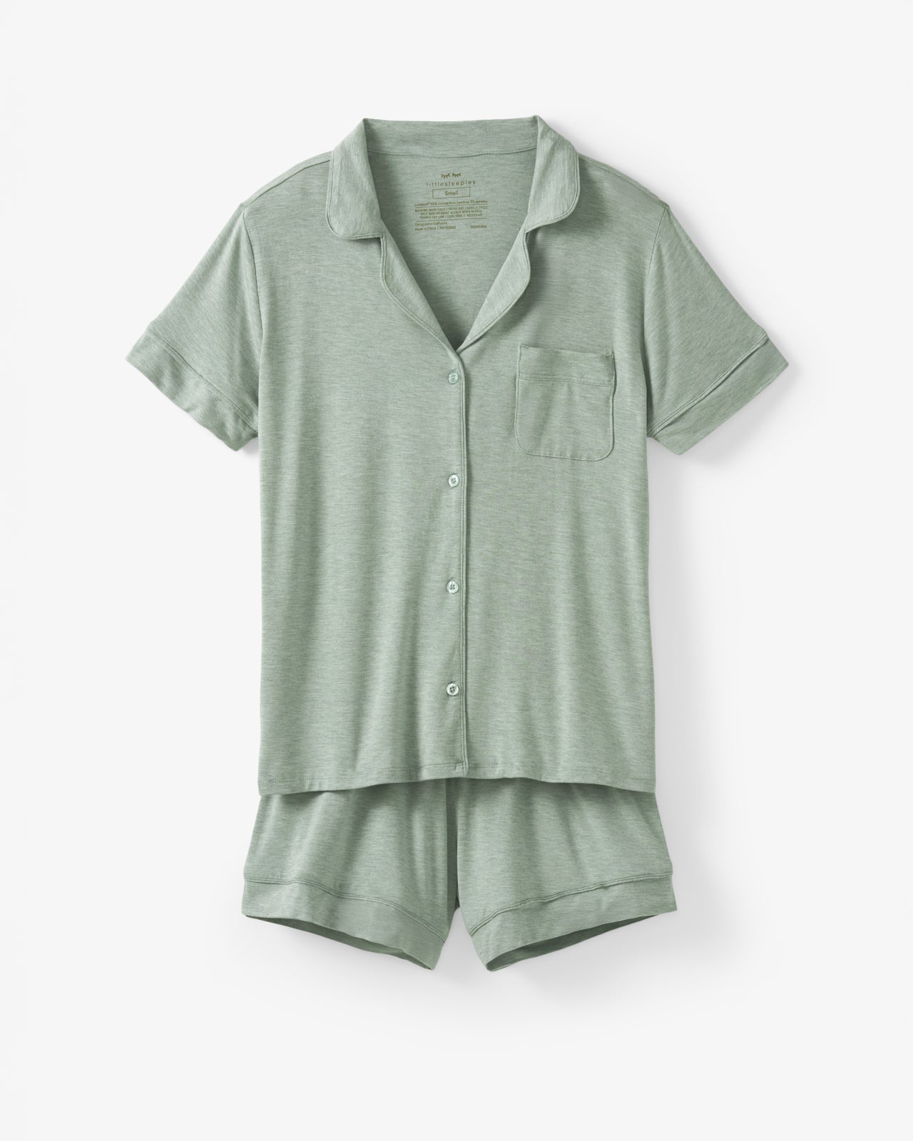 Heather Sage Women's Short Sleeve & Shorts Pajama Set - Image 8