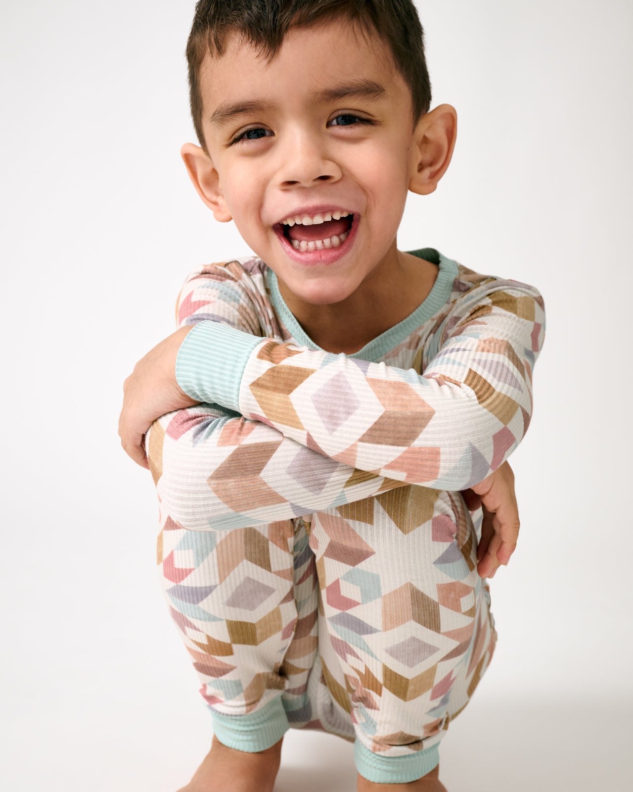 Kaleidoscope Dreams Ribbed Two-Piece Pajama Set - Image 3