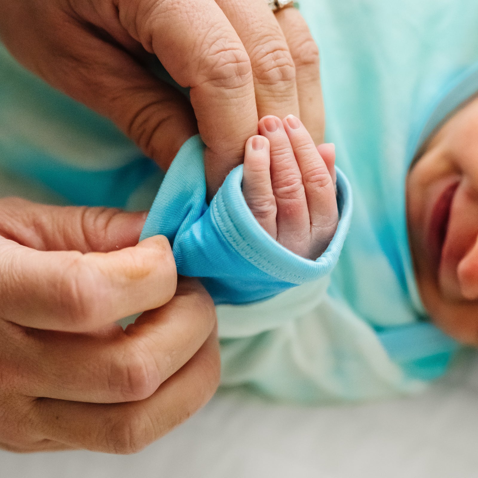 Tidepool Watercolor Infant Gown - Image 4