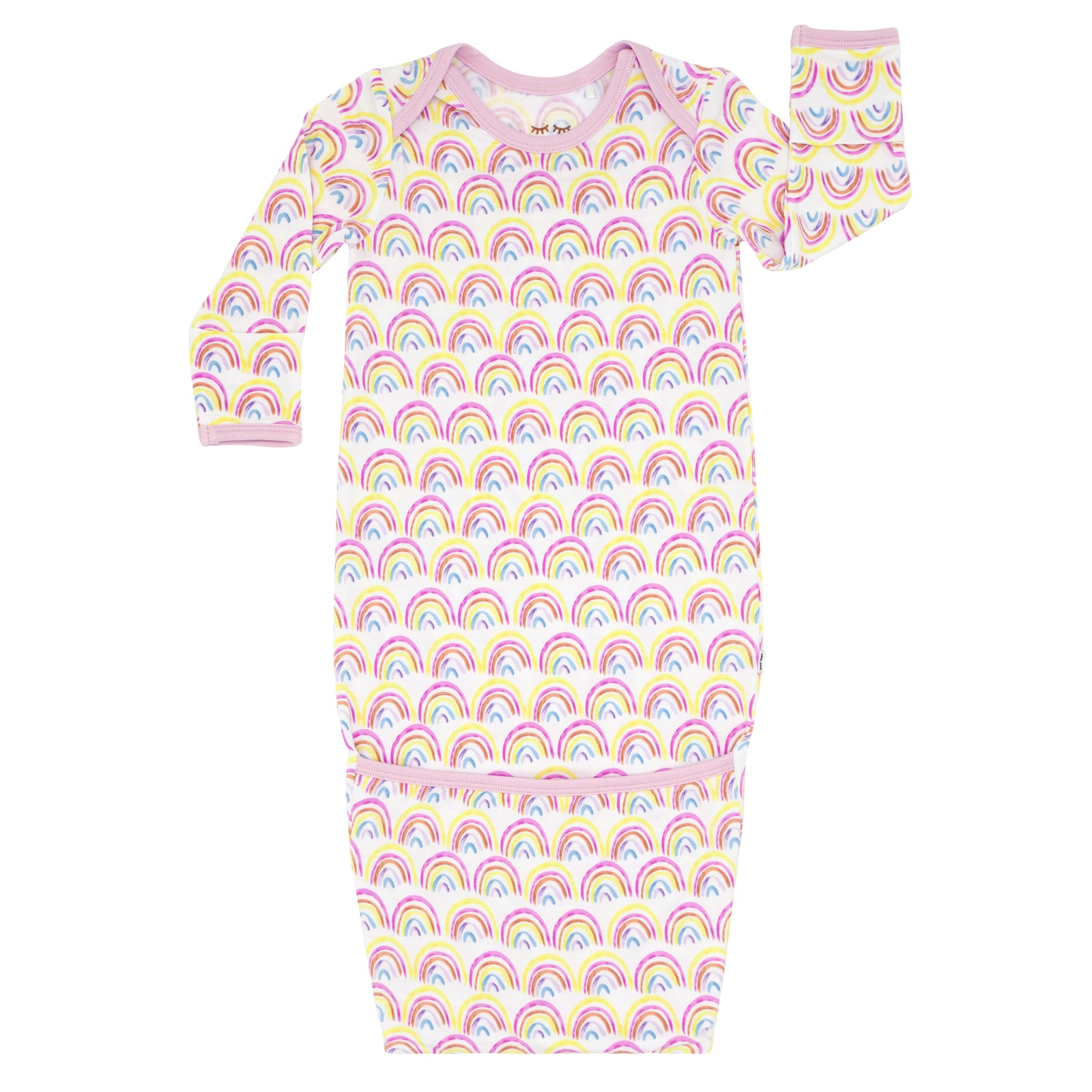 Pastel Rainbows Infant Gown - Image 3