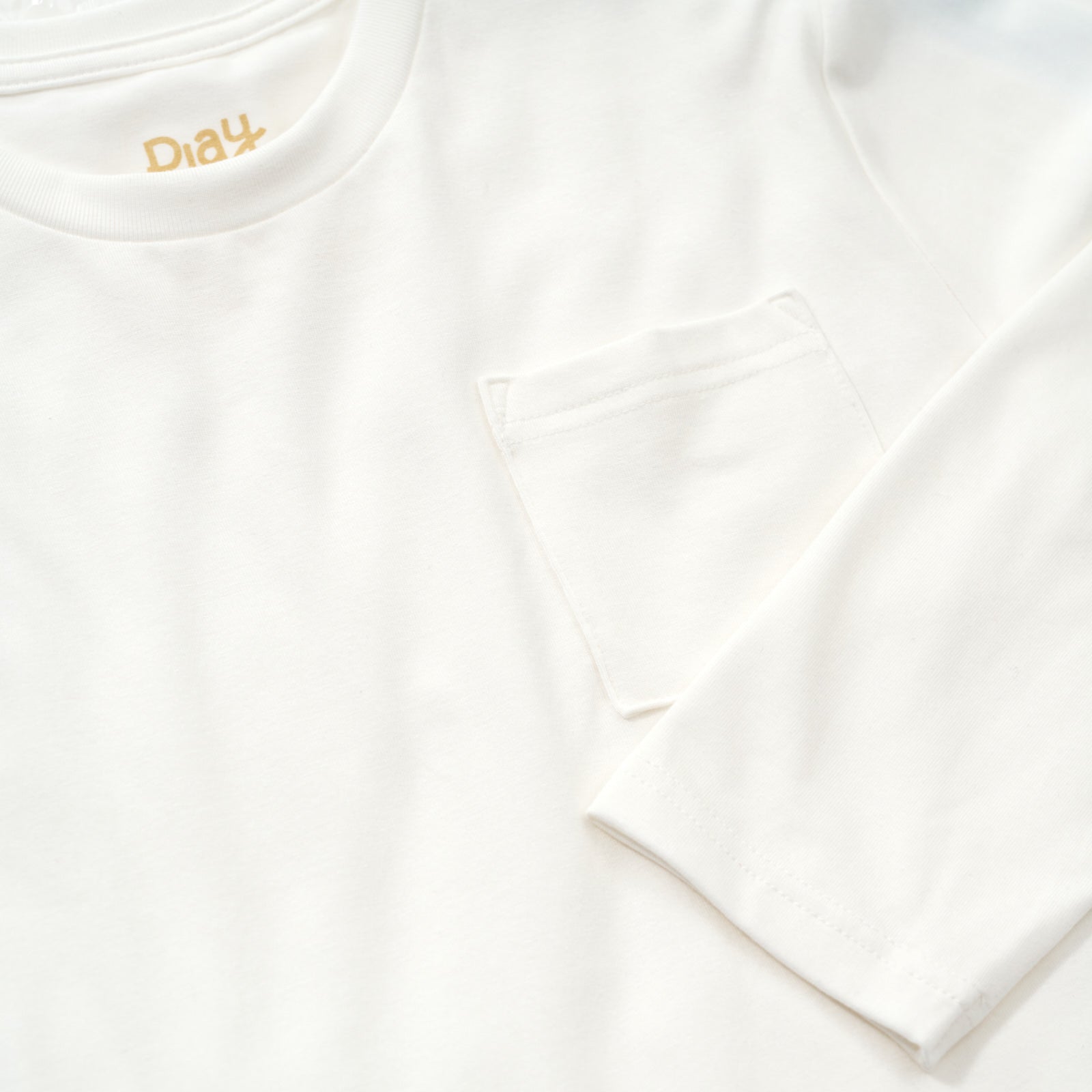 Soft White Long Sleeve Relaxed Pocket Tee - Image 4