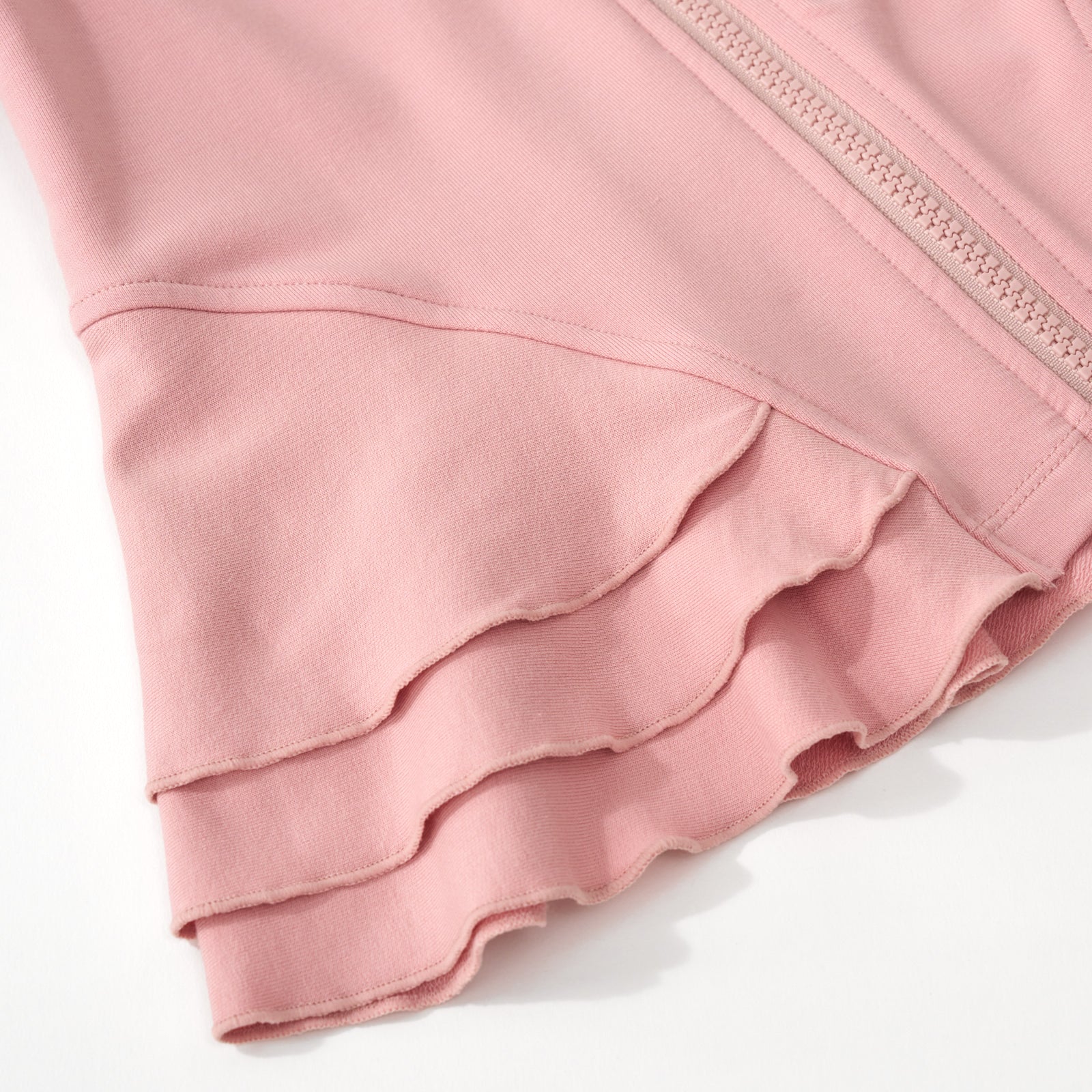 Mauve Blush Peplum Hoodie - Image 6