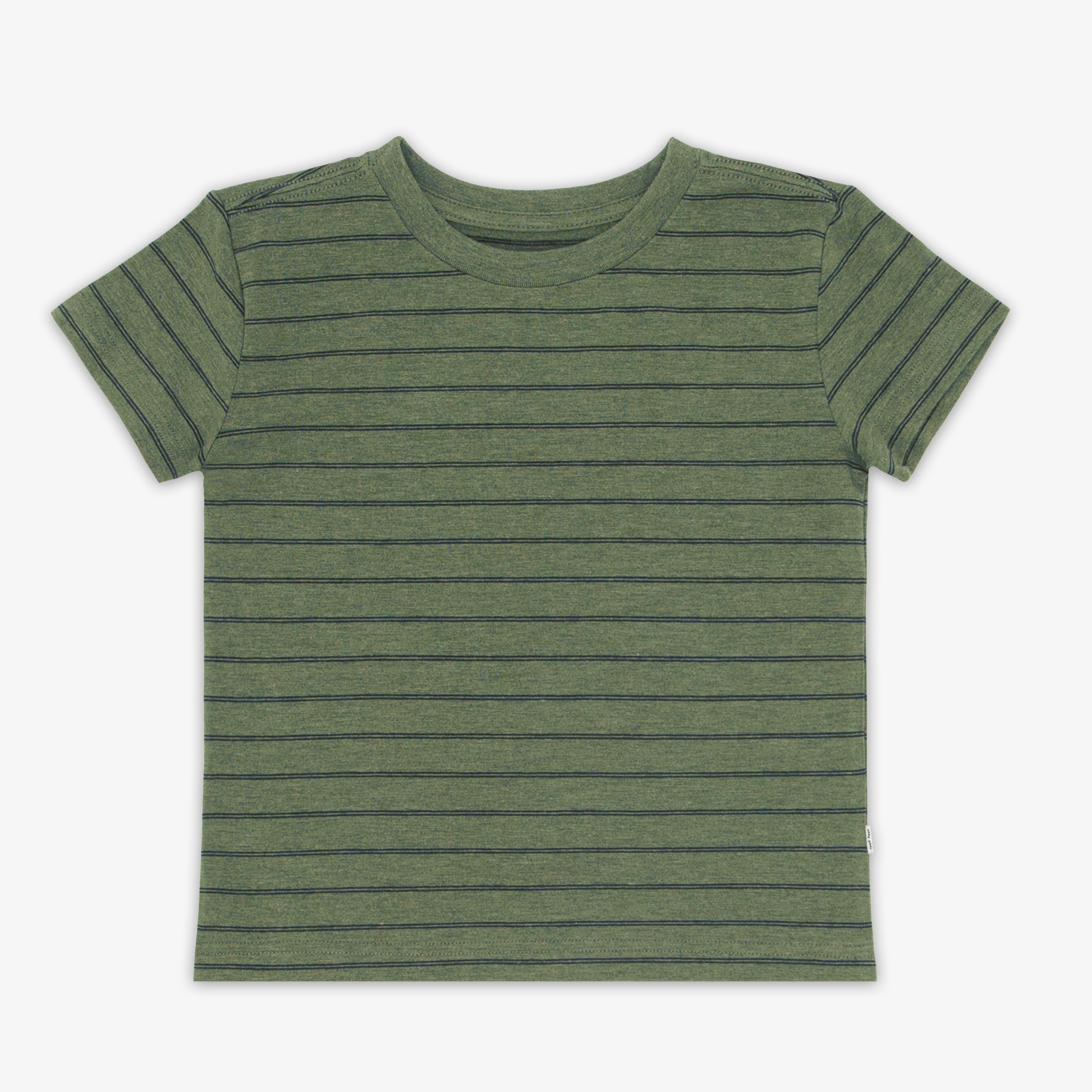 Olive Stripes Short Sleeve Relaxed Tee - Image 2