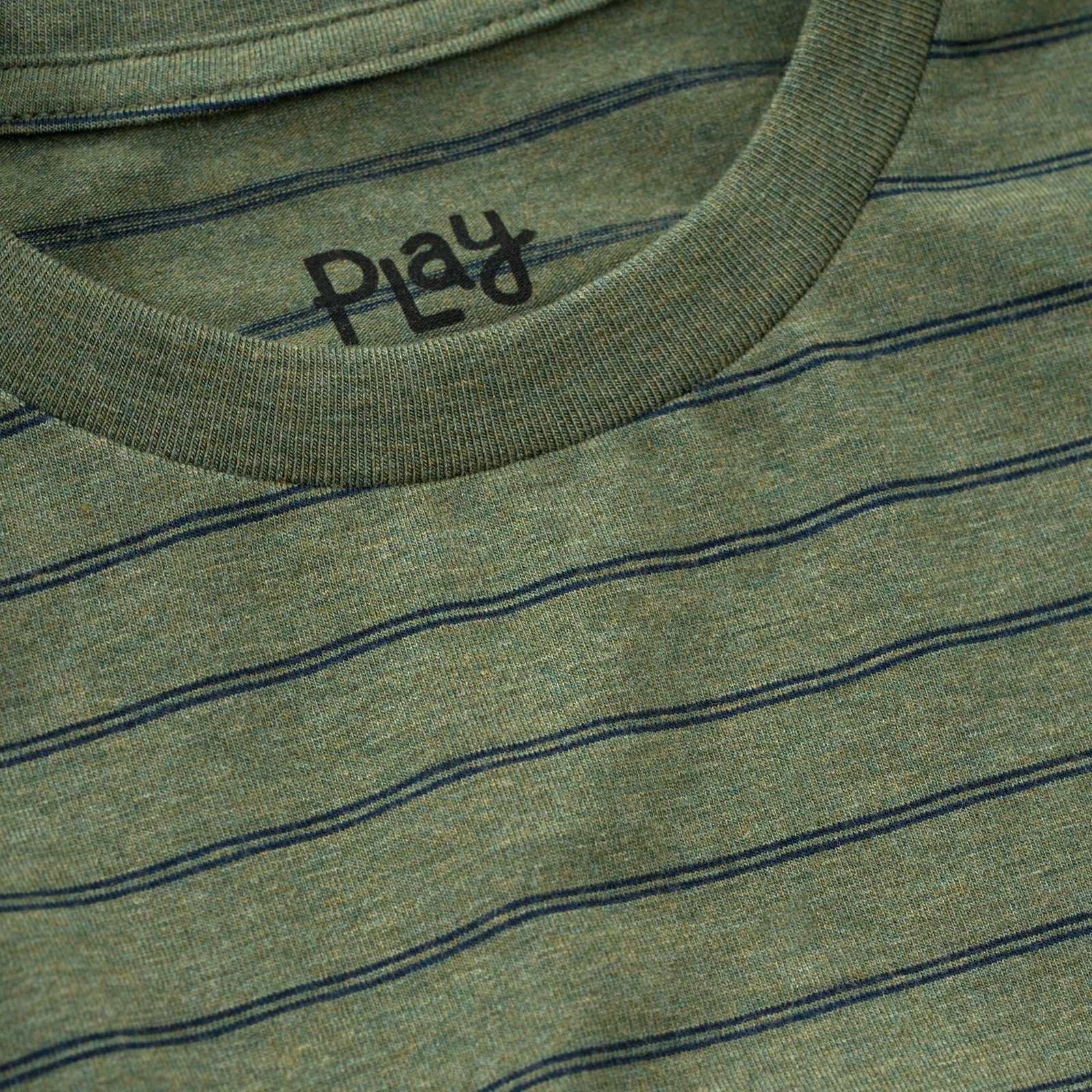 Olive Stripes Short Sleeve Relaxed Tee - Image 3