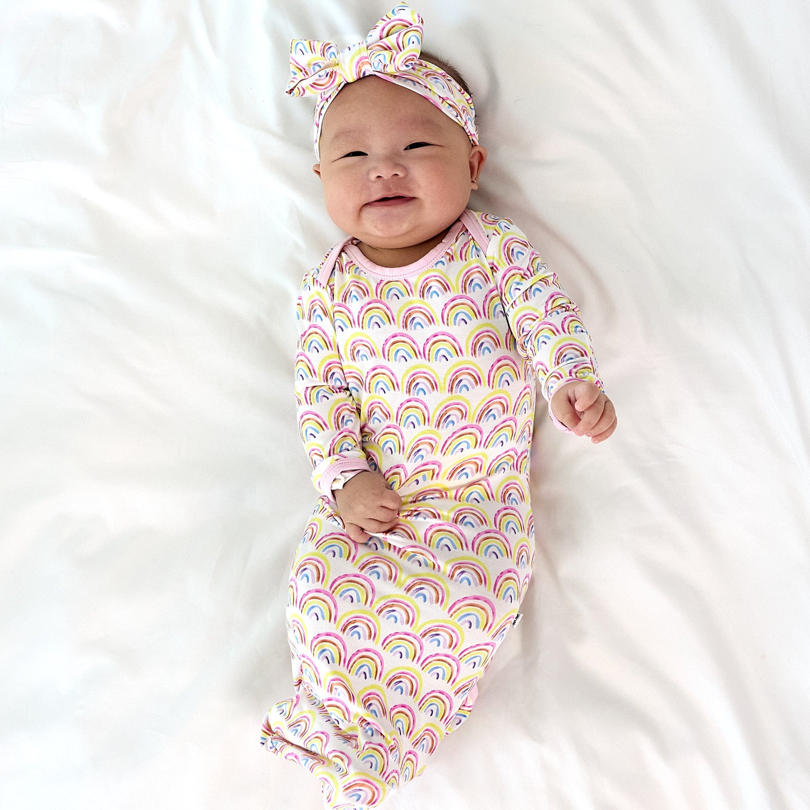 Pastel Rainbows Infant Gown - Image 6