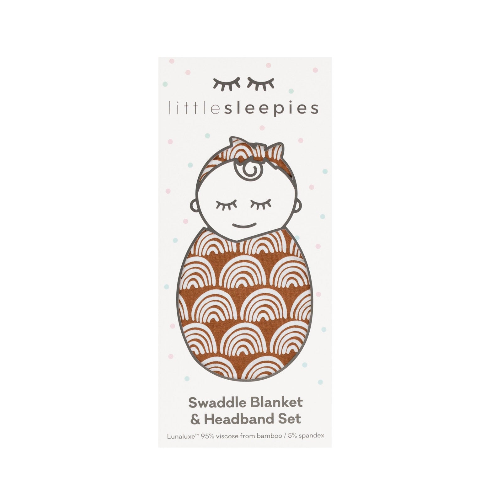 Rust Rainbows Swaddle & Luxe Bow Headband Set - Image 3